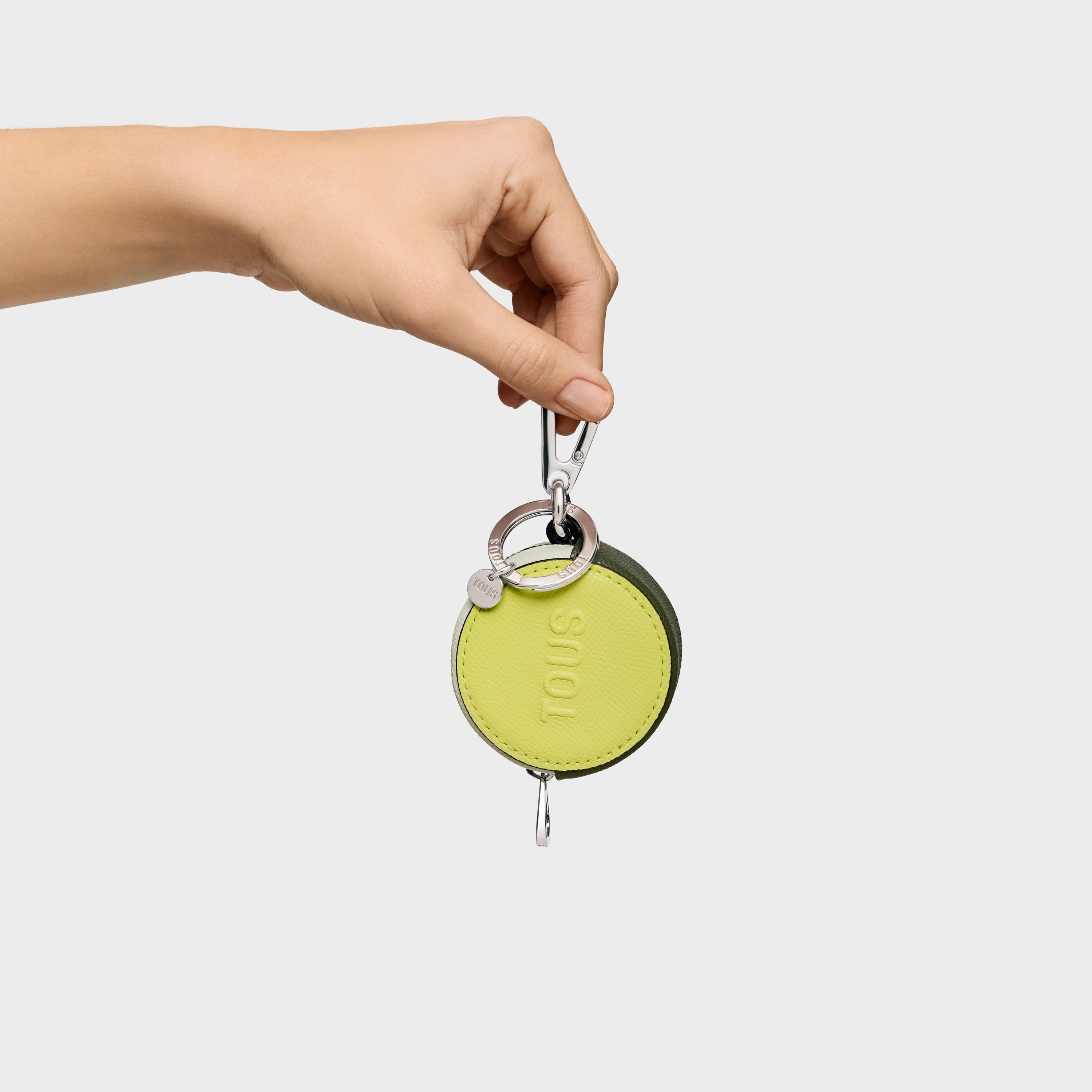 Khaki change purse Key ring Mirror