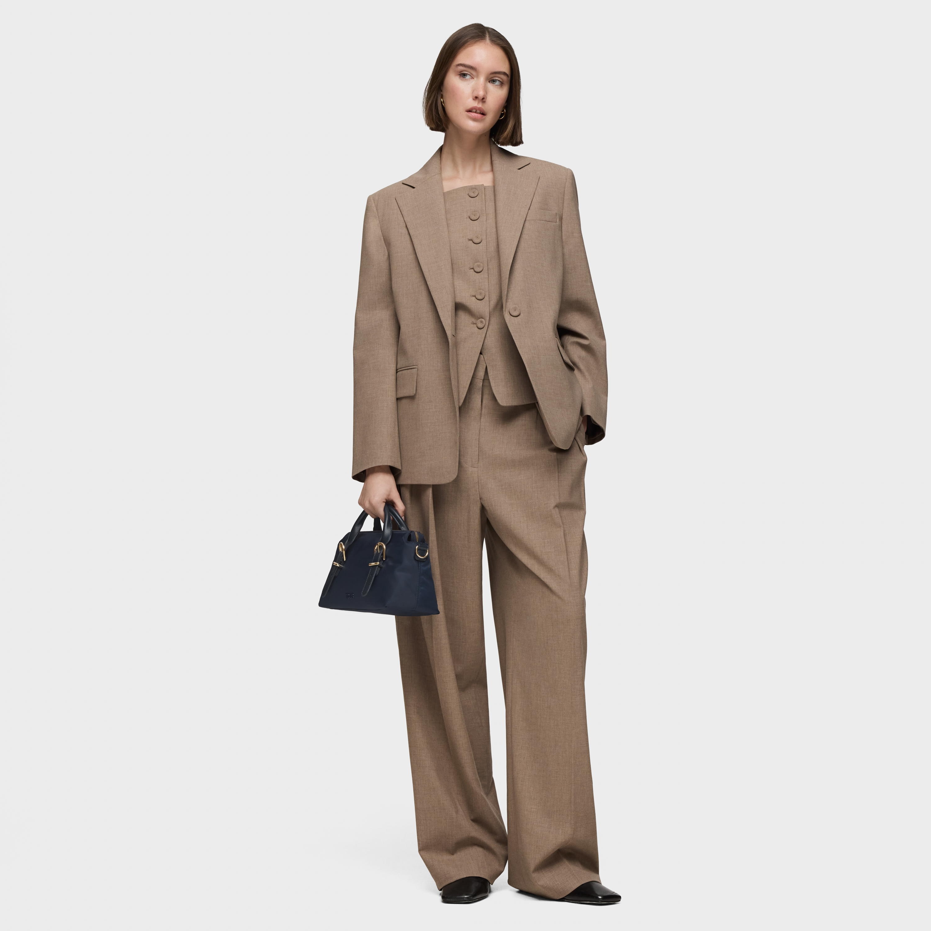 Medium navy blue Bowling bag TOUS Buckles Soft