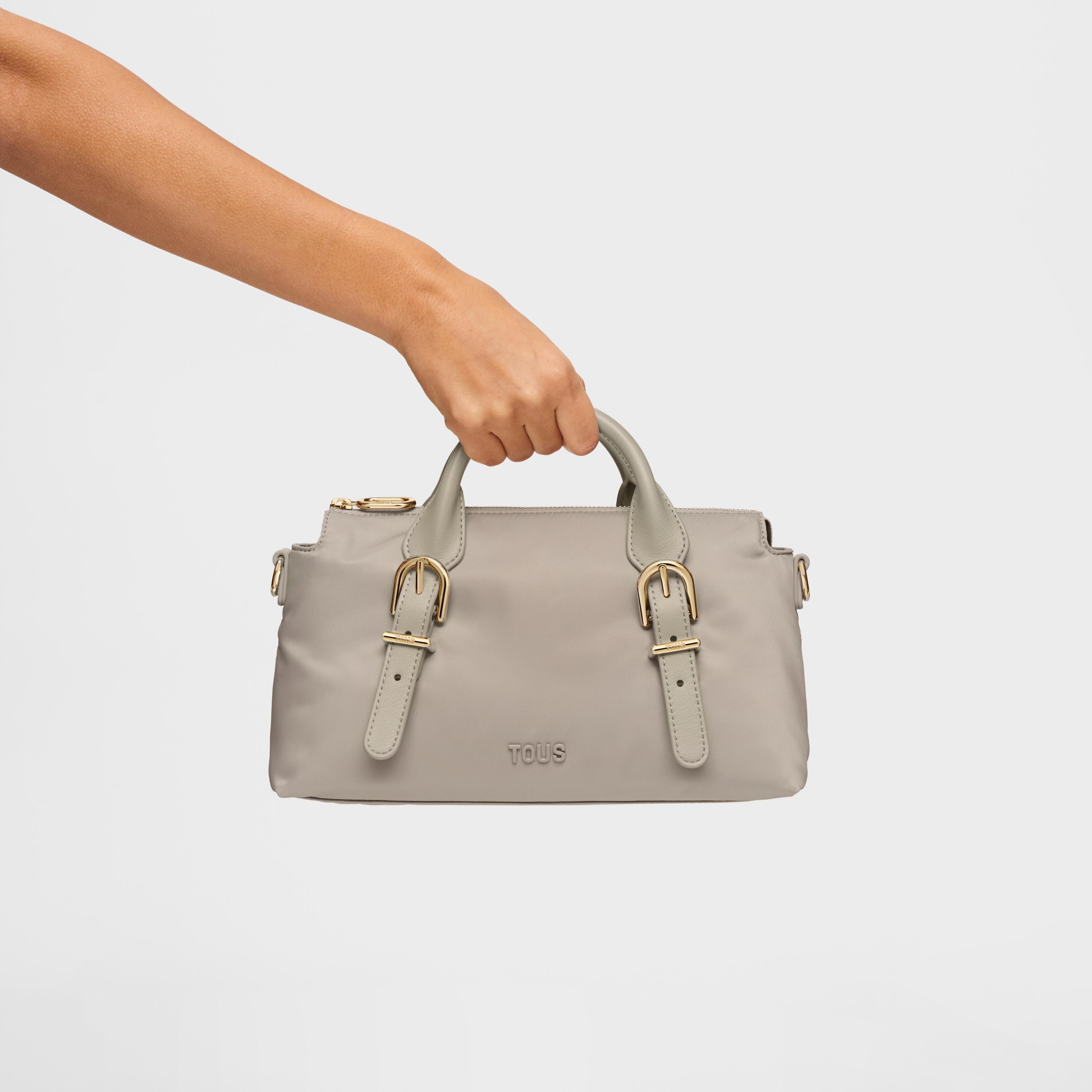 Medium taupe Bowling bag TOUS Buckles Soft