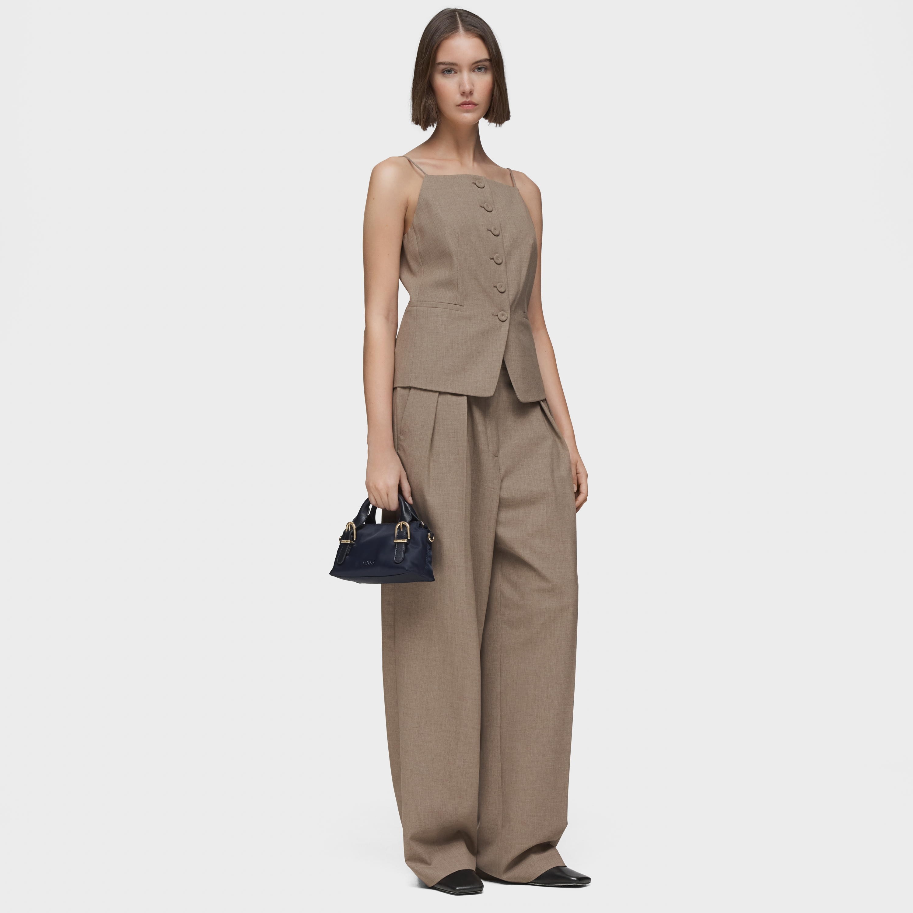 Small navy blue Bowling bag TOUS Buckles Soft