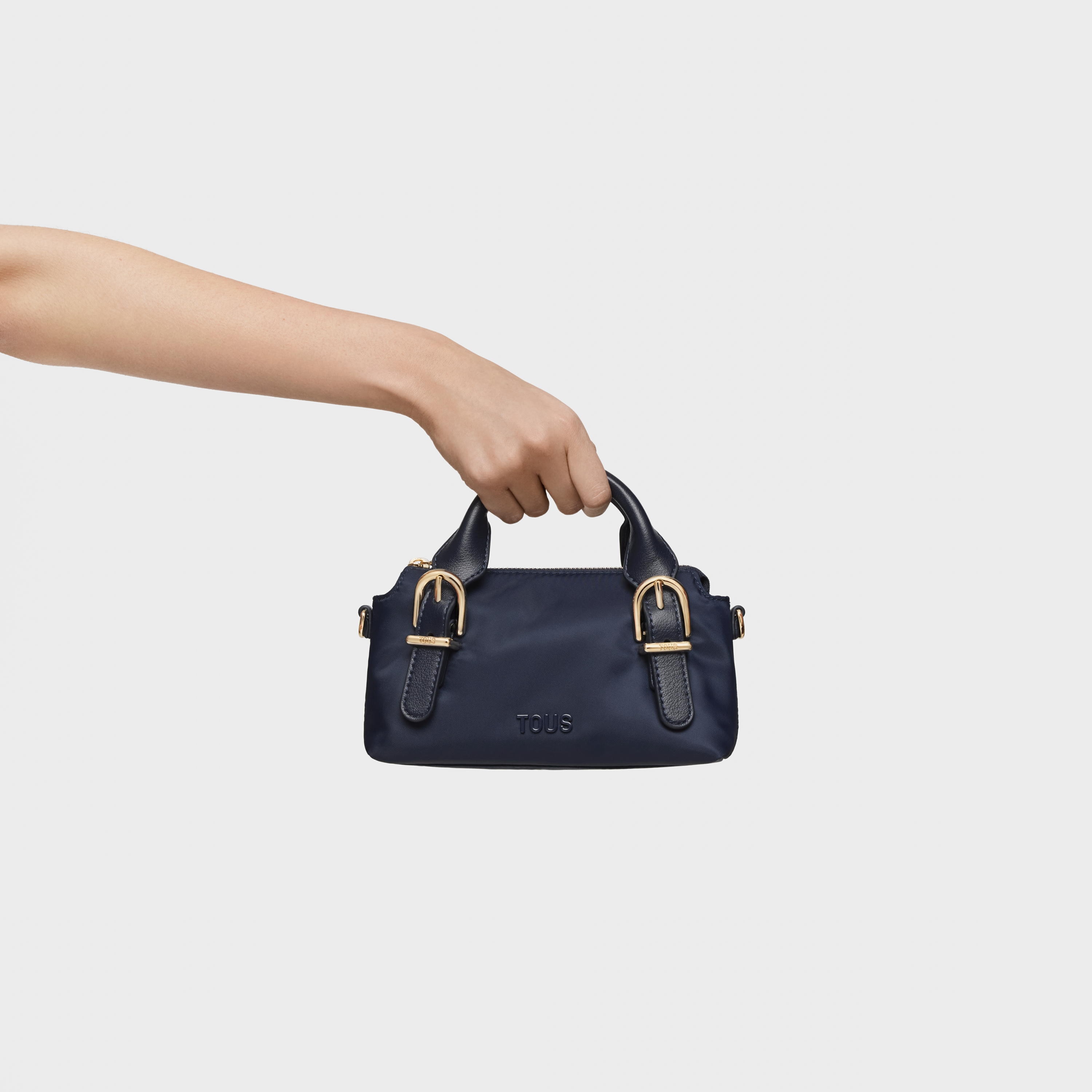 Small navy blue Bowling bag TOUS Buckles Soft