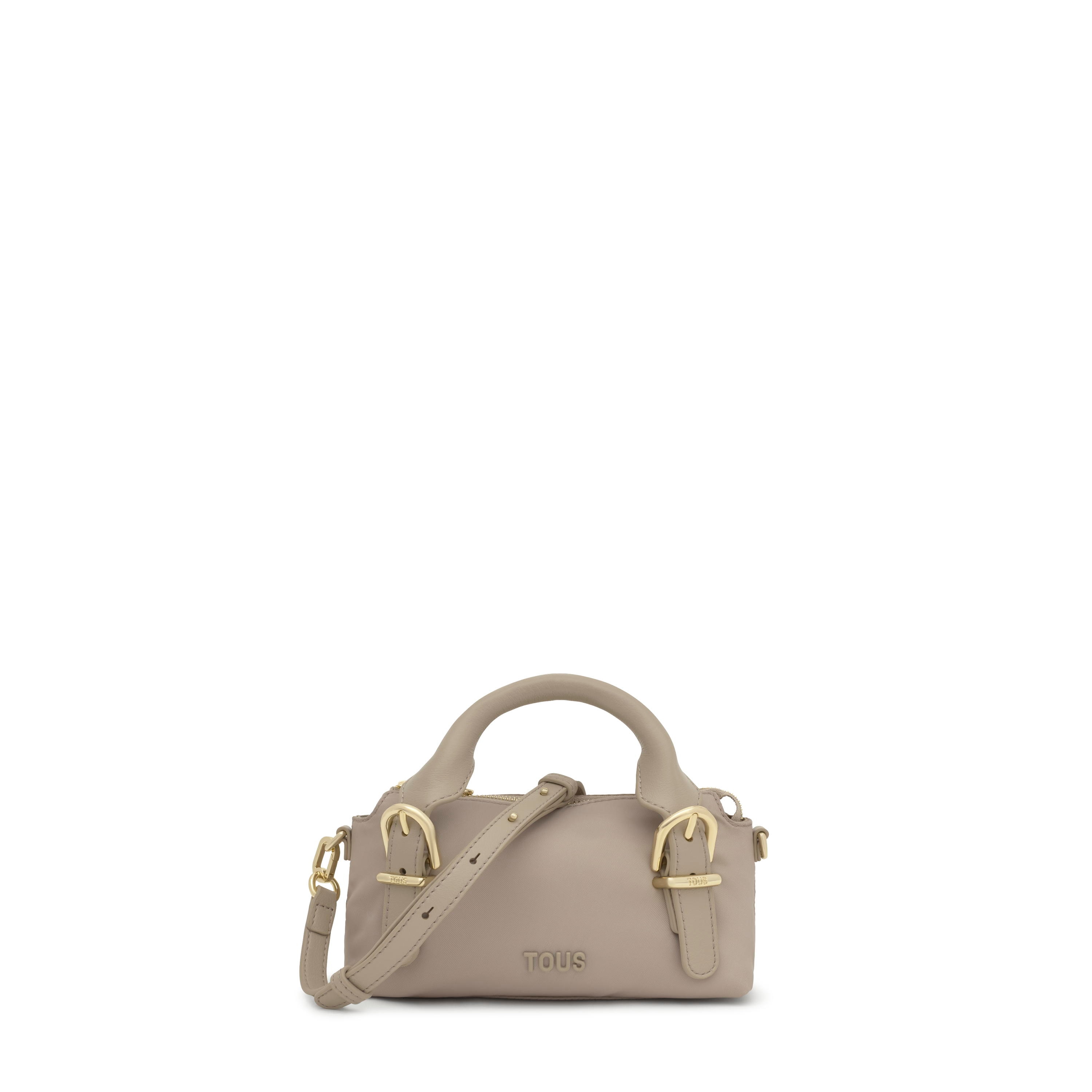Small taupe Bowling bag TOUS Buckles Soft