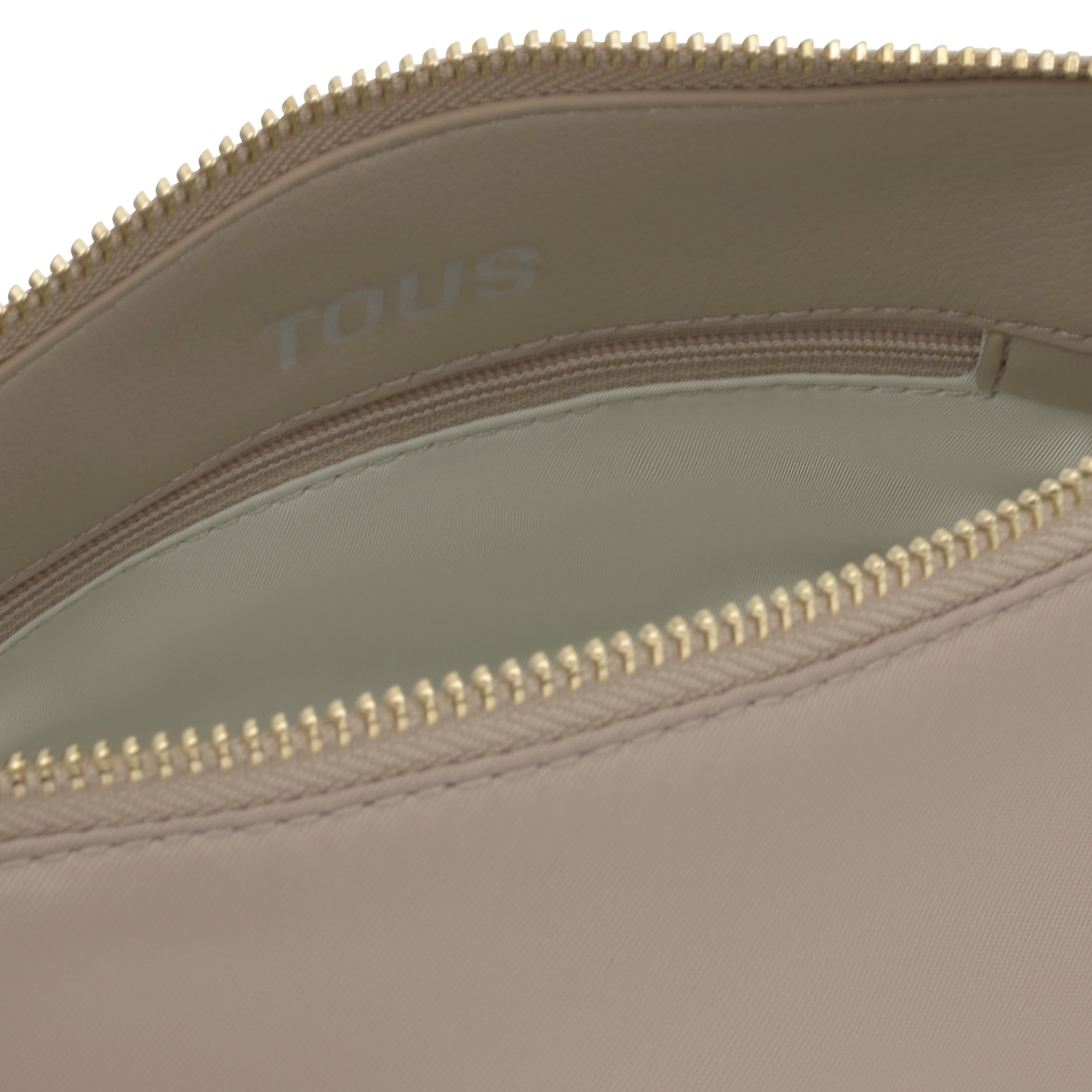 Small taupe Bowling bag TOUS Buckles Soft