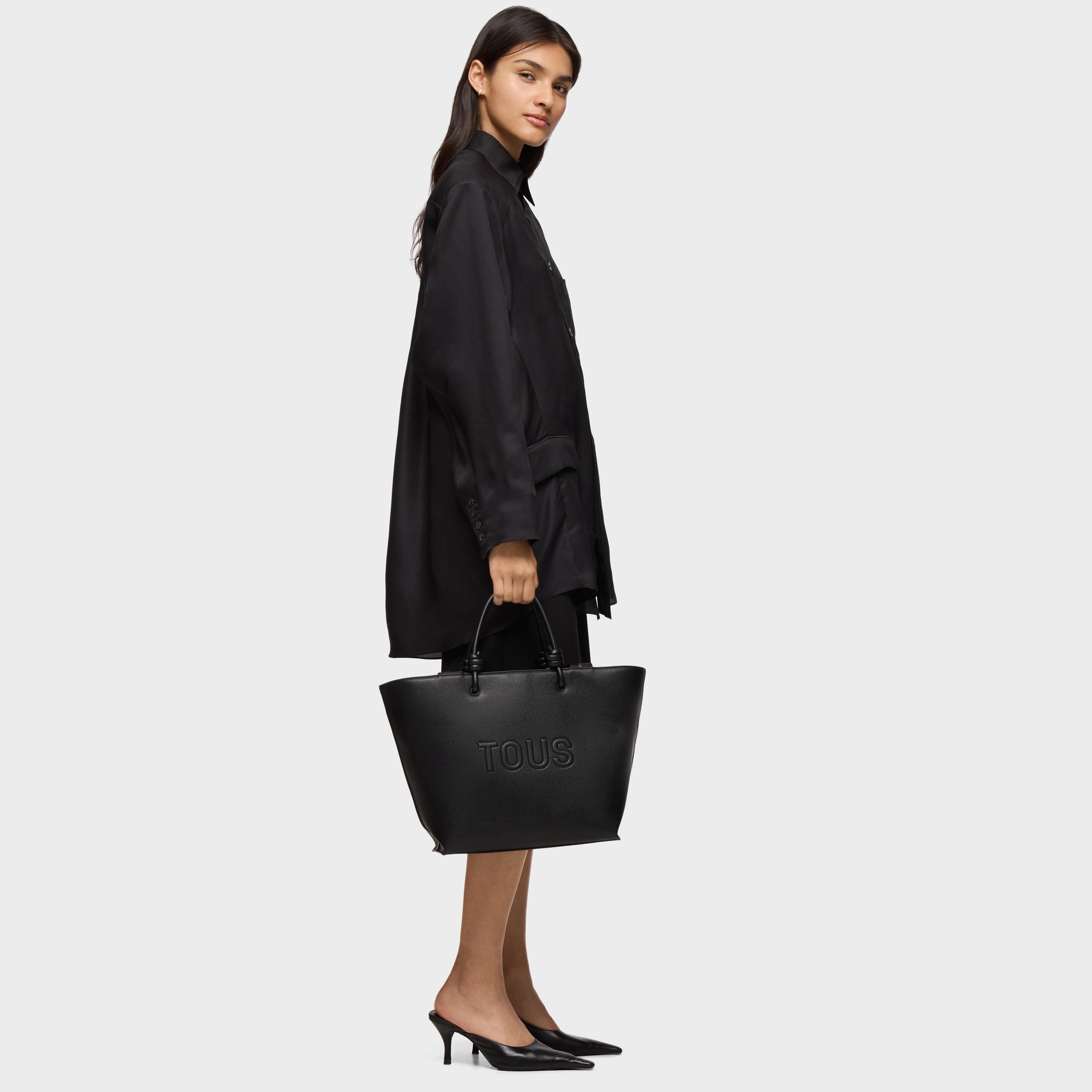 Medium black Tote bag TOUS La Rue New
