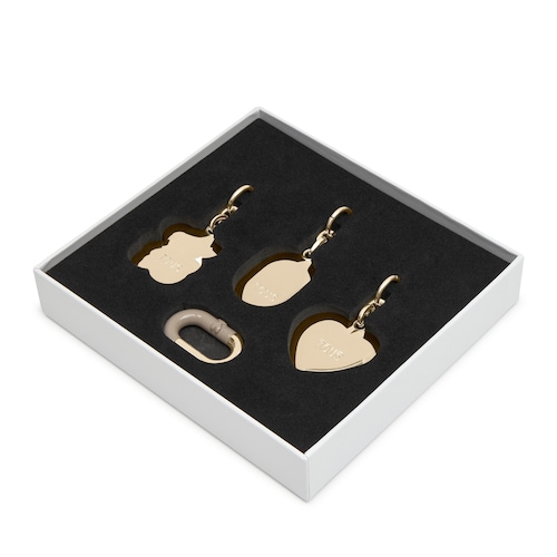 Pack de llaveros colgantes dorados Hold