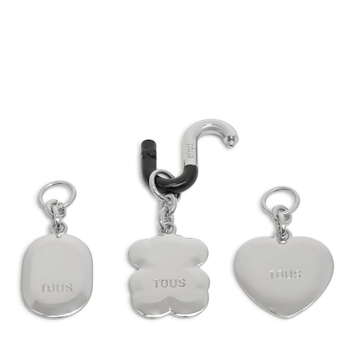 Pack de llaveros colgantes plateados Hold