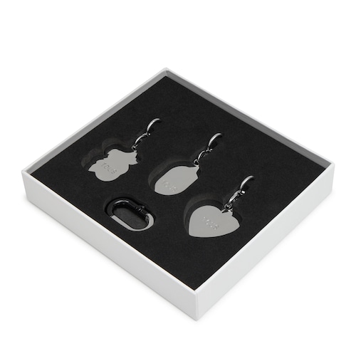 Pack de llaveros colgantes plateados Hold