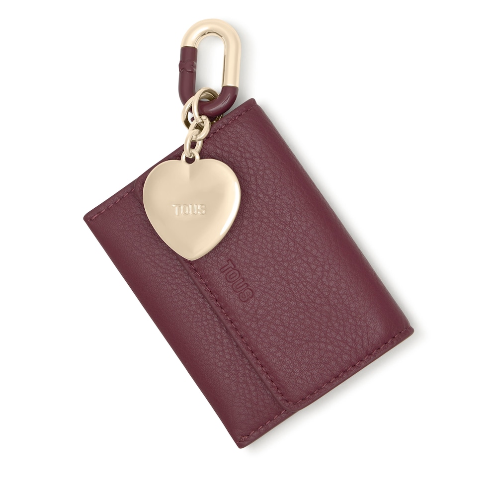 Set aus Schl&uuml;sselanh&auml;ngern und Portemonnaie Hold in den Farben Burgunderrot und Gold