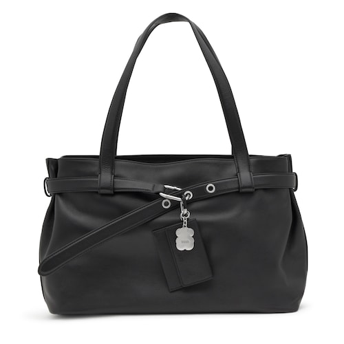 Pack de llaveros colgantes y monedero negro y plata Hold