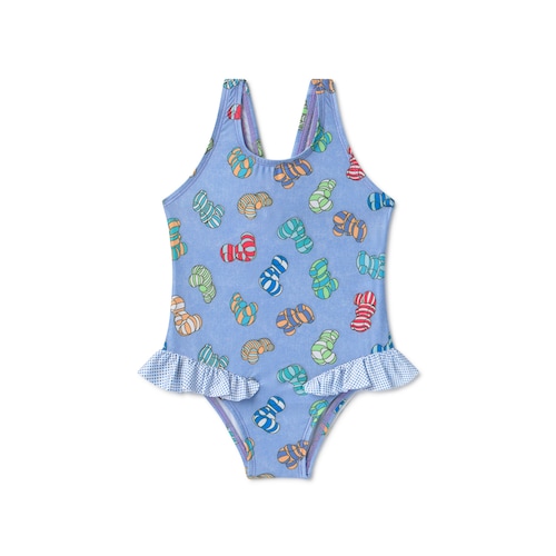 Girls one-piece swimsuit in Candy blue