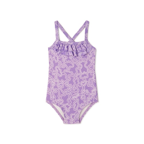 Fato de banho integral de menina MKaos lilás