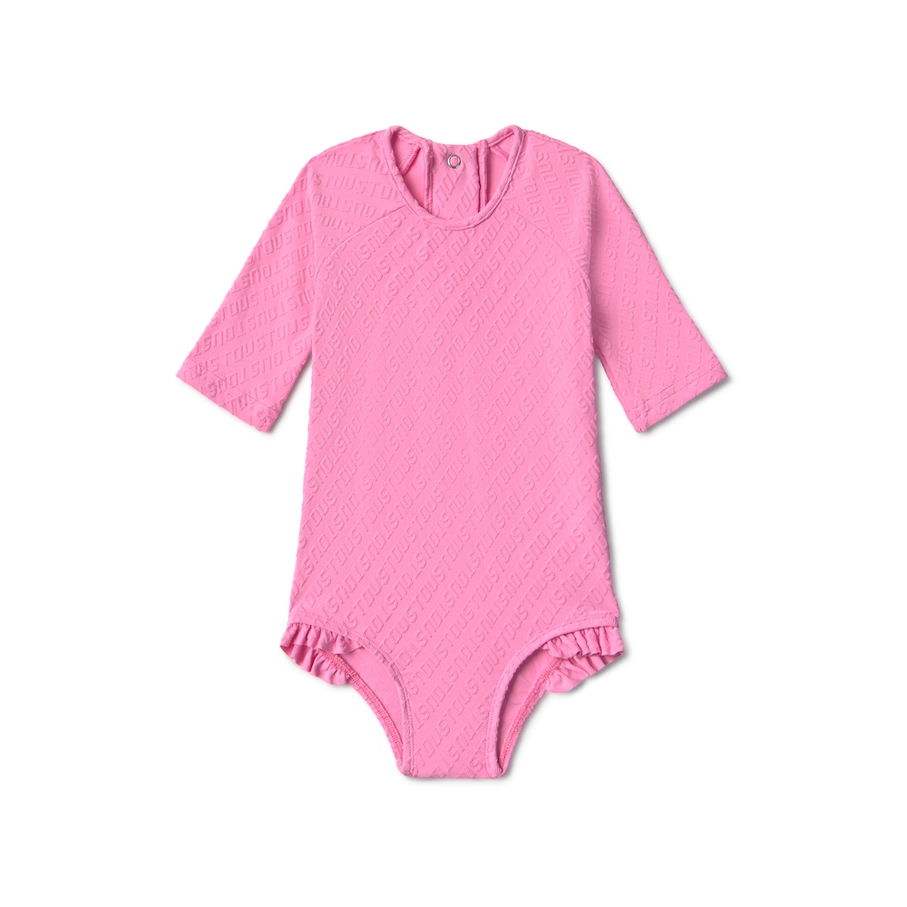 Ba&ntilde;ador integral de ni&ntilde;a manga larga Logo rosa