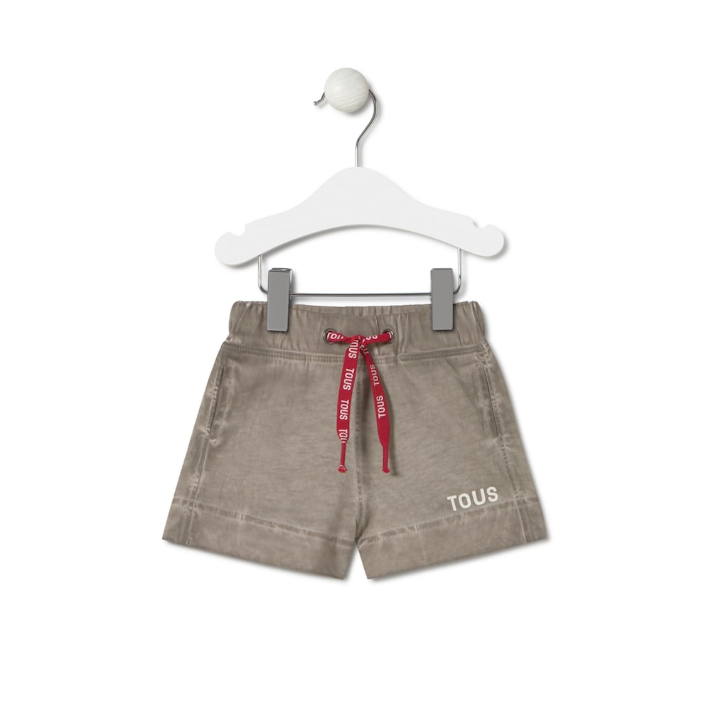 Boys dyed Bermuda shorts in Casual beige
