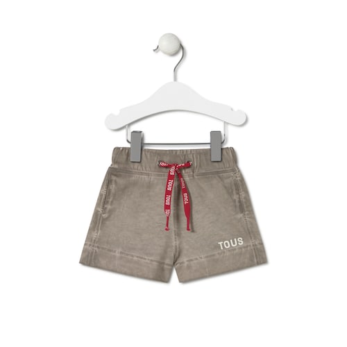Boys dyed Bermuda shorts in Casual beige