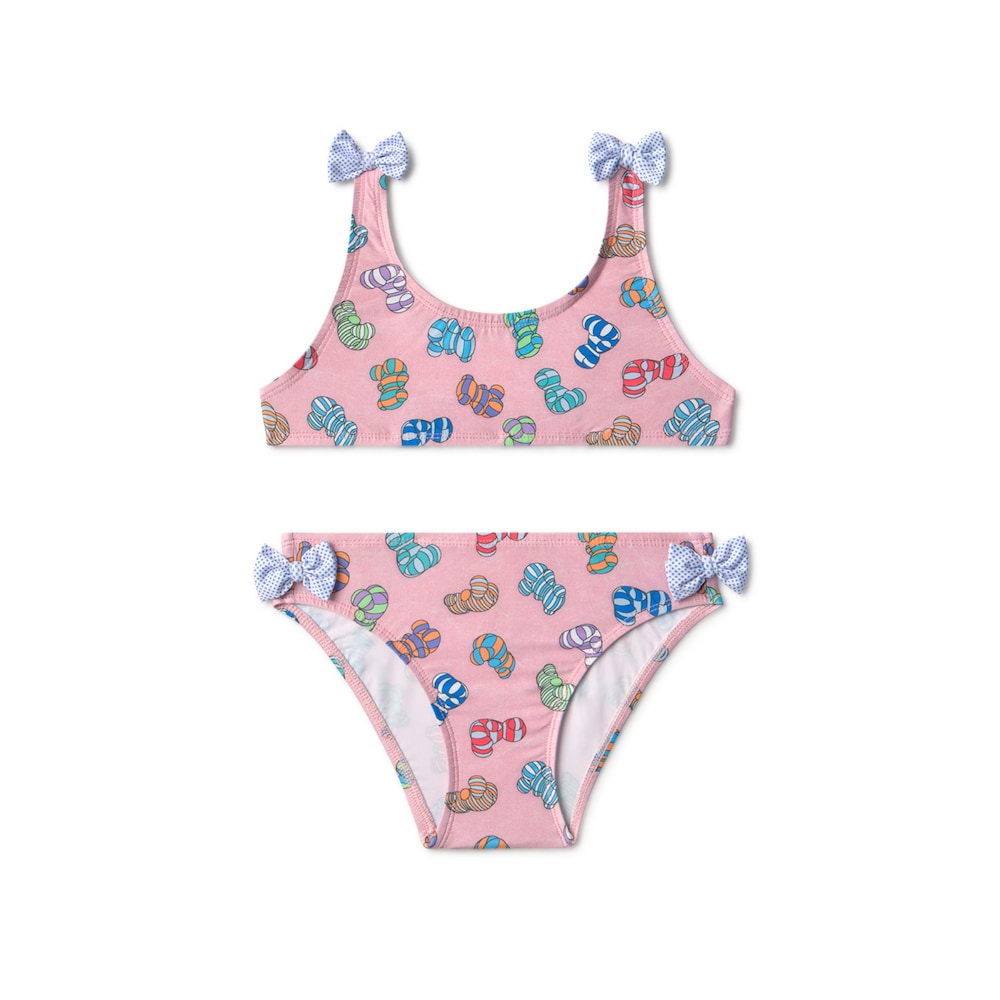 Bikini de menina Candy cor-de-rosa