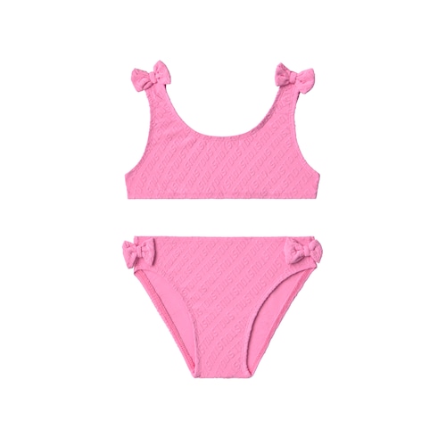 Bikini de ni&ntilde;a Logo rosa