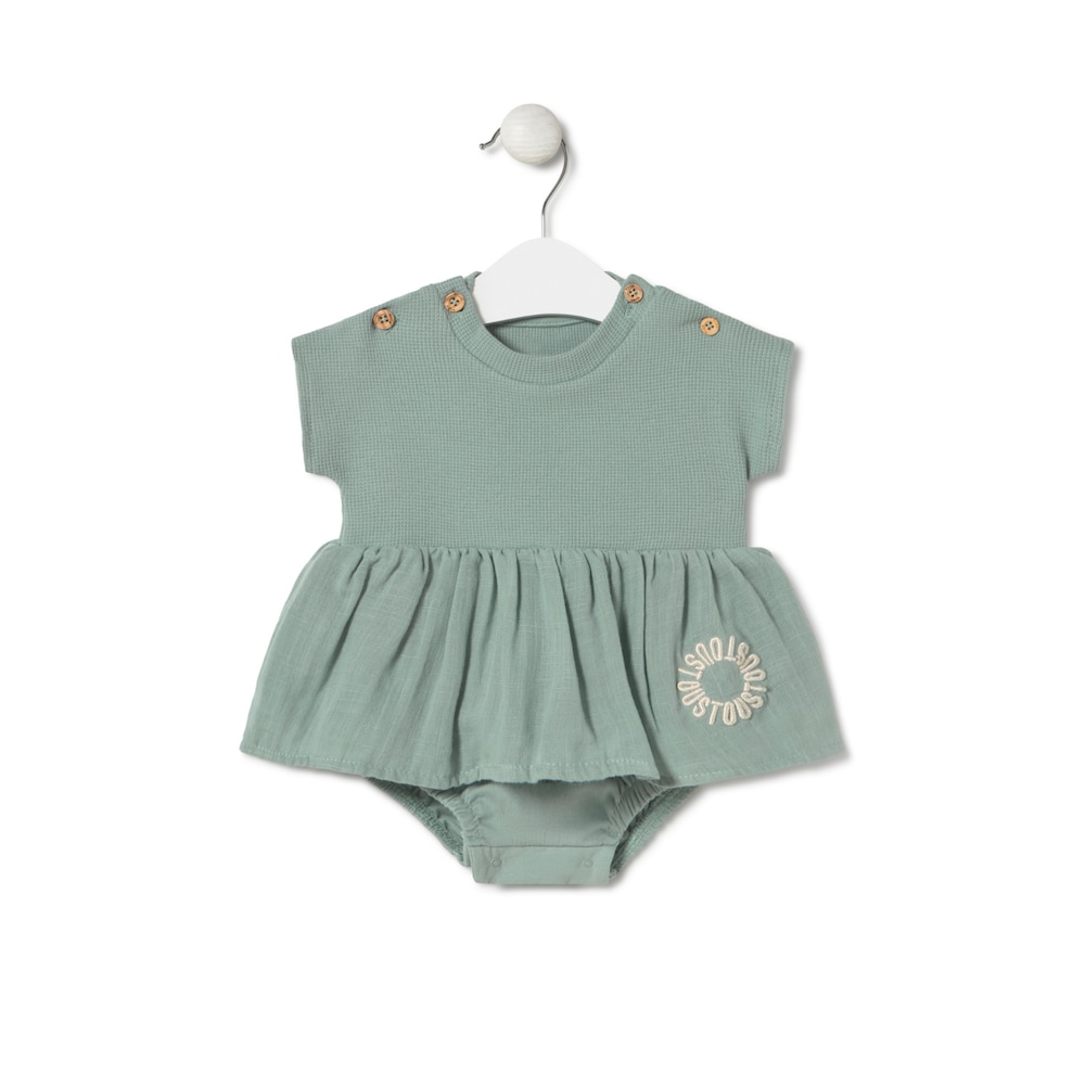Baby bodysuit with skirt in Classic mist