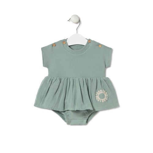 Body con falda de bebé Classic bruma