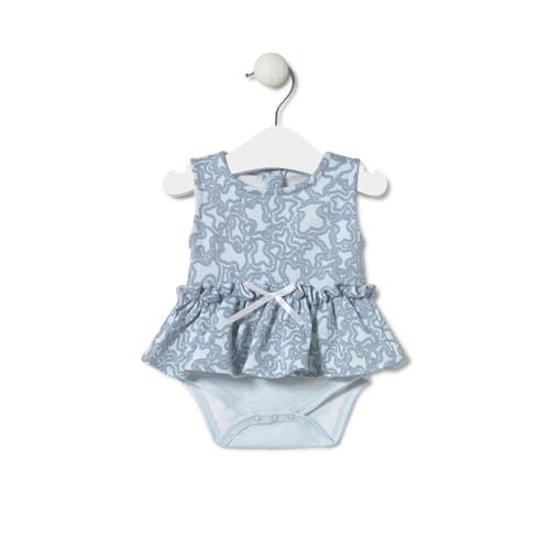 Body con falda de bebé niña KaosP azul celeste