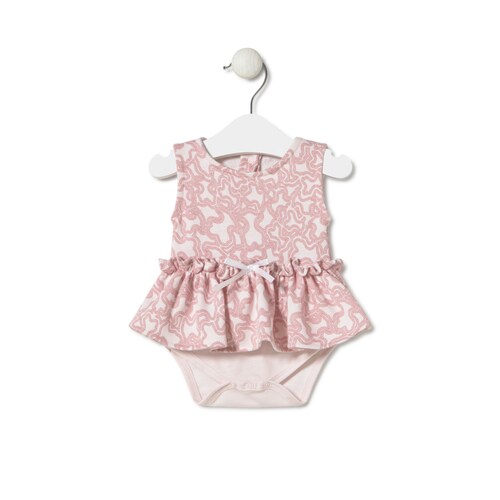 Body com saia de beb&eacute; para menina KaosP cor-de-rosa image number 0