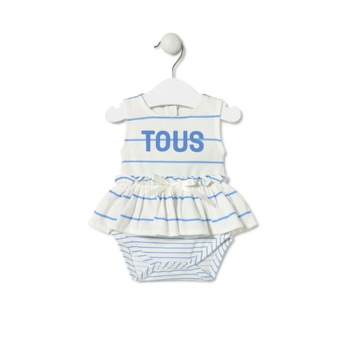 Baby girls bodysuit with skirt in Vibrant blue image number 0