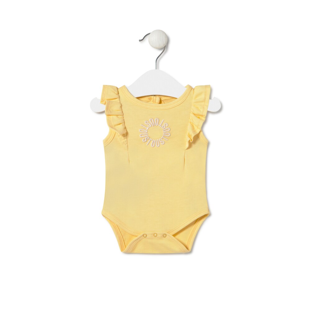 Baby bodysuit with ruffles in Classic yellow