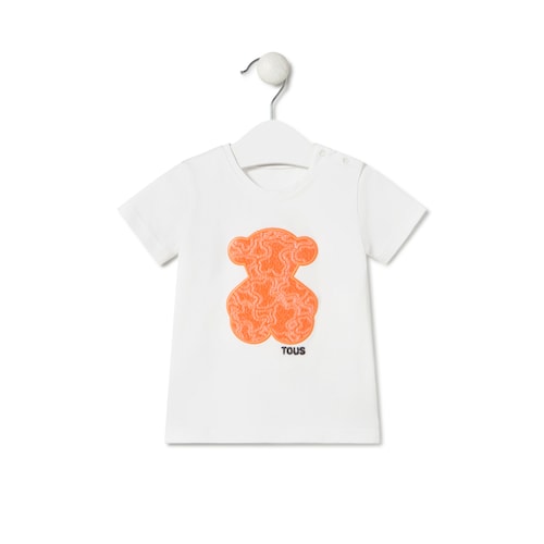 Camisola de praia de menina MKaos cor-de-laranja