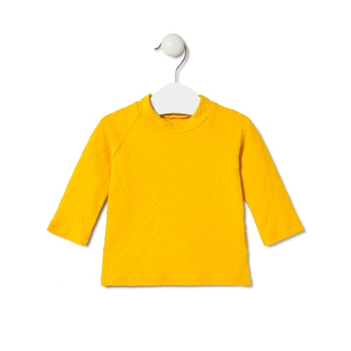 Camisola de praia manga comprida Logótipo amarela