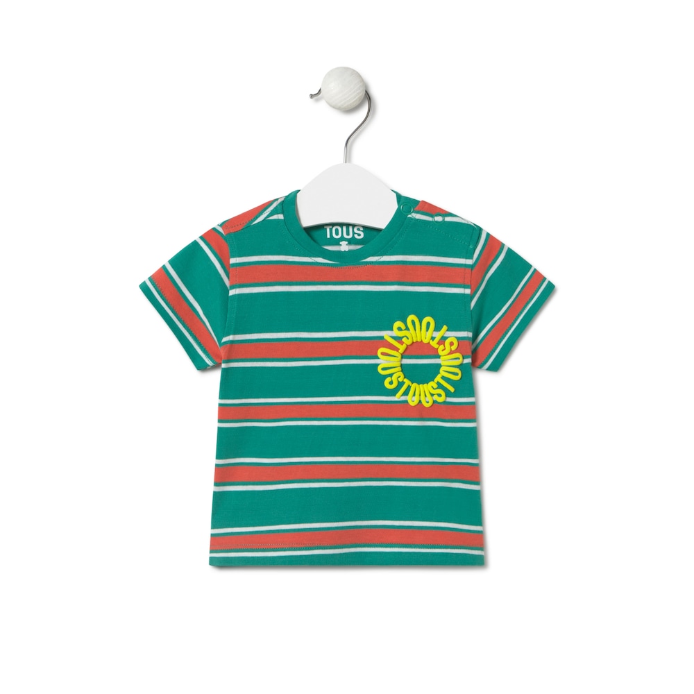 Striped t-shirt in Casual green