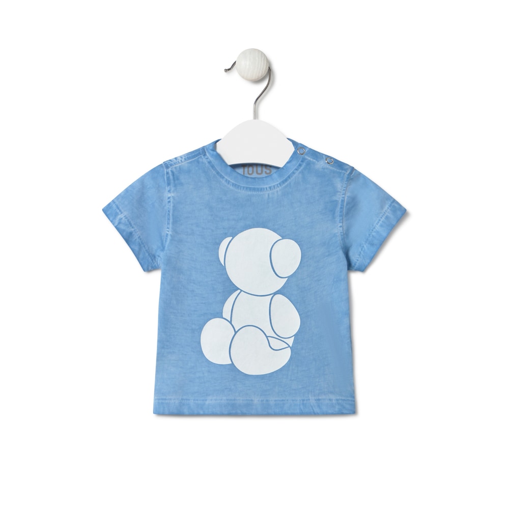 Bold Bear dyed t-shirt in Casual blue