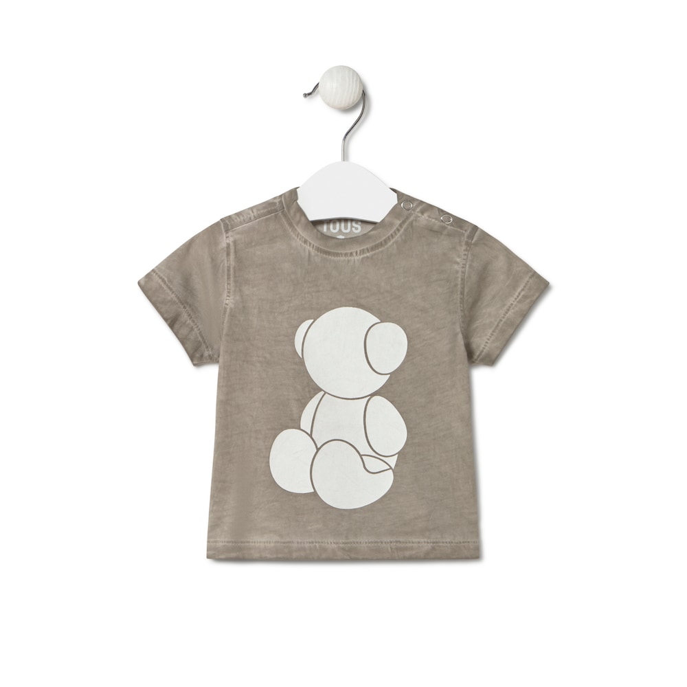 Bold Bear dyed t-shirt in Casual beige
