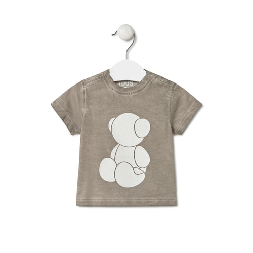 Bold Bear dyed t-shirt in Casual beige