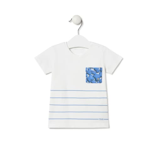 Camisola de praia de menino Puff azul