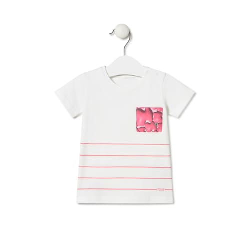 Camisola de praia de menina Puff cor-de-rosa