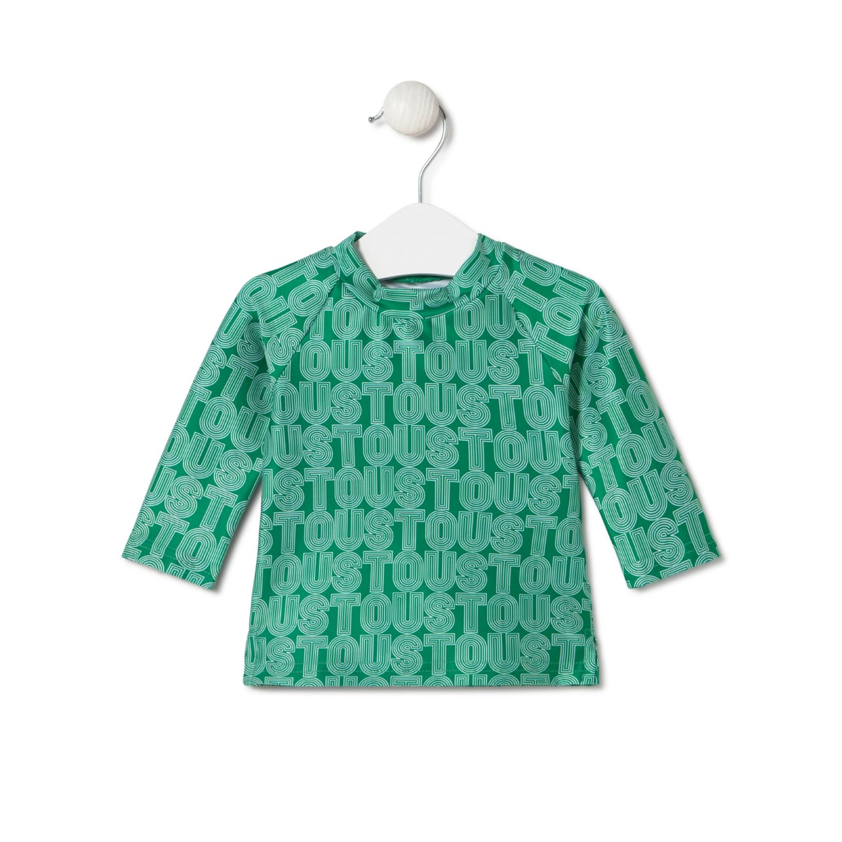 Long-Sleeved Beach T-Shirt In Line Green
