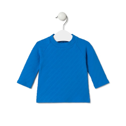 Camisola de praia de manga comprida com Logótipo azul