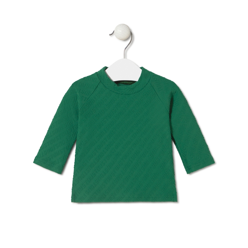 Camisola de praia de manga comprida Log&oacute;tipo verde