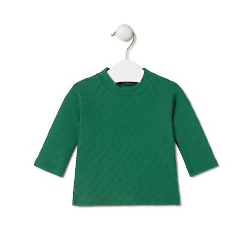 Camisola de praia de manga comprida Logótipo verde