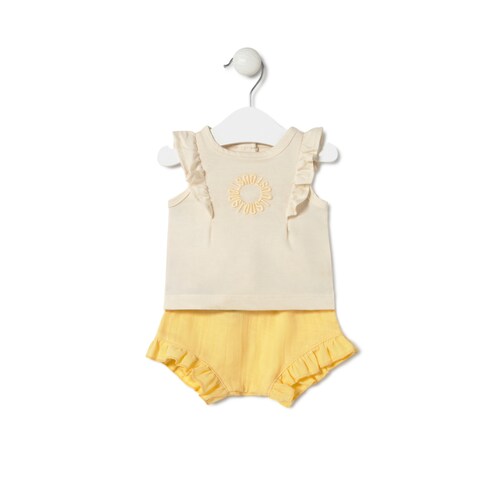 Conjunto de beb&eacute; ni&ntilde;a Classic amarillo