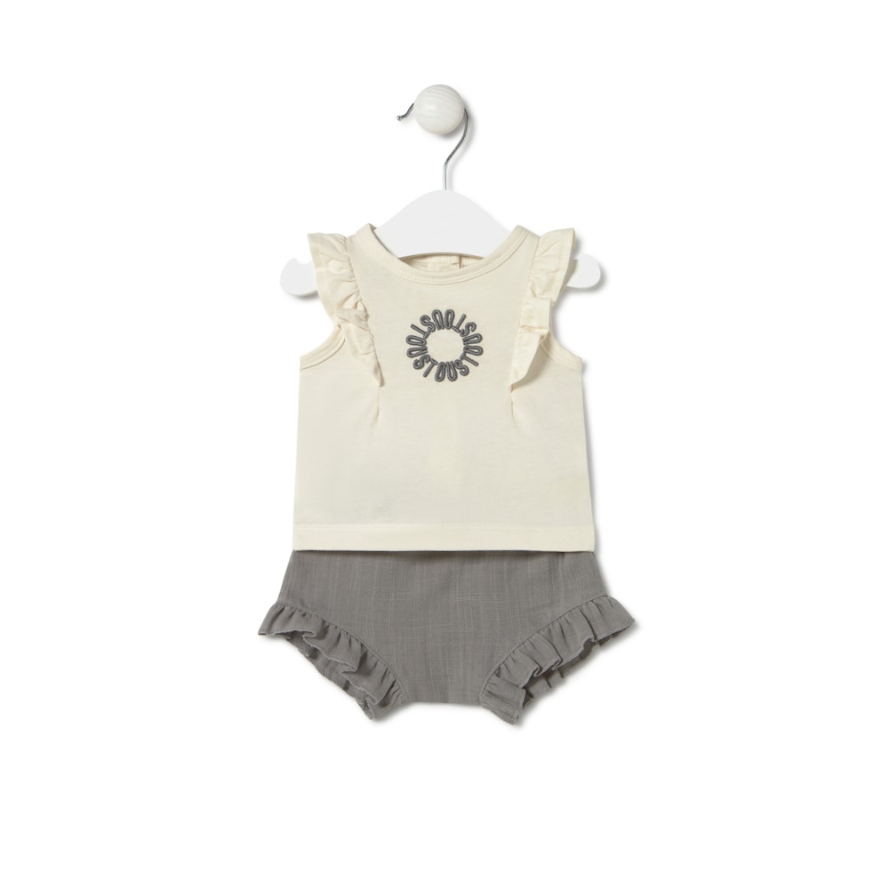 Conjunto de beb&eacute; ni&ntilde;a Classic gris