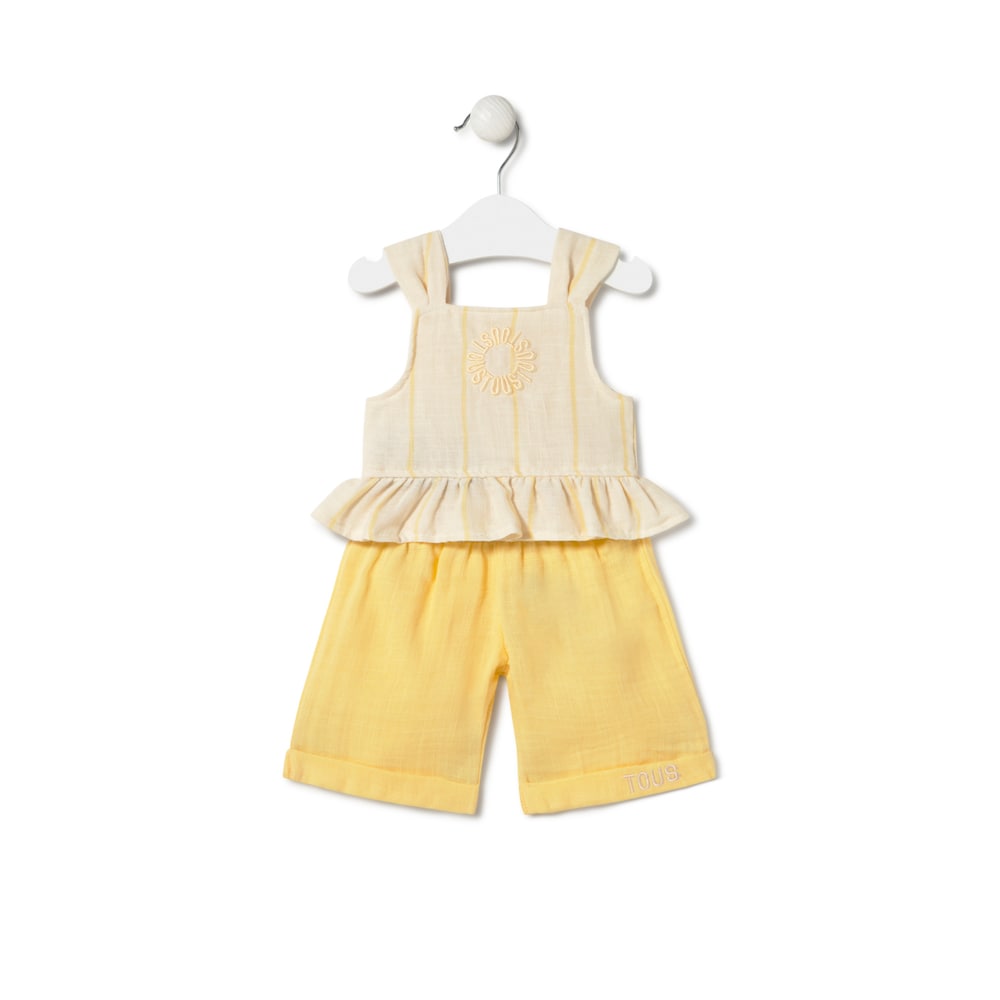 Conjunto de beb&eacute; menina Classic amarelo