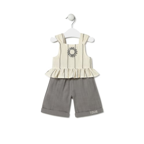 Conjunto de bebé menina Classic cinzento