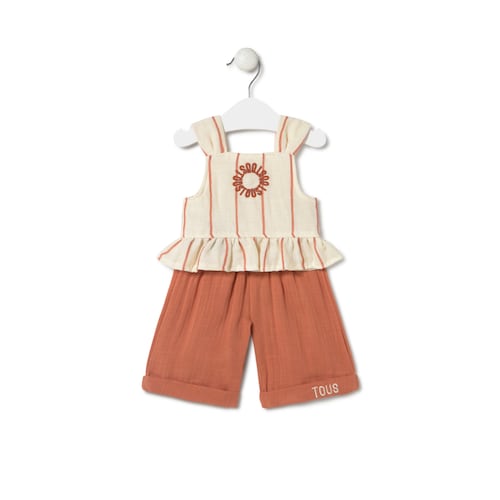 Baby girls outfit in Classic brick red