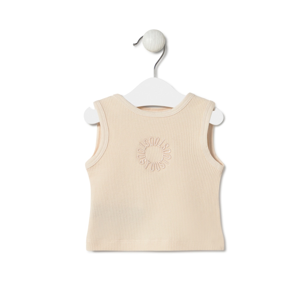 Camisola sem mangas de beb&eacute; Classic crua