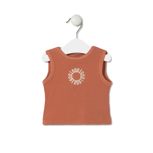 Camiseta sin mangas de bebé Classic teja