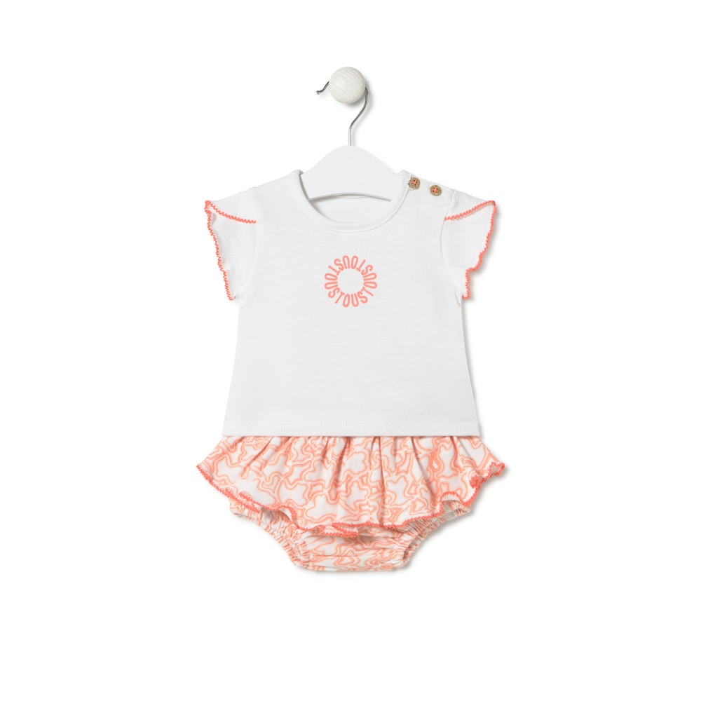 Conjunto de beb&eacute; ni&ntilde;a Kaos naranja