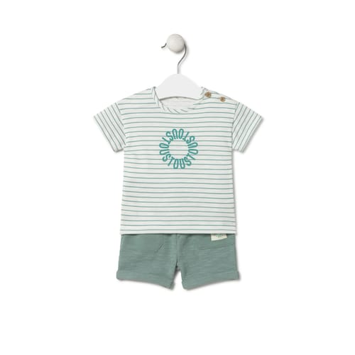Conjunto de bebé para menino Circle verde