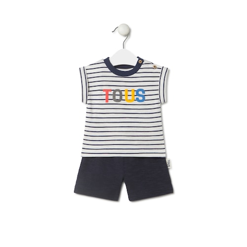 Conjunto de bebé menino Navi azul marinho