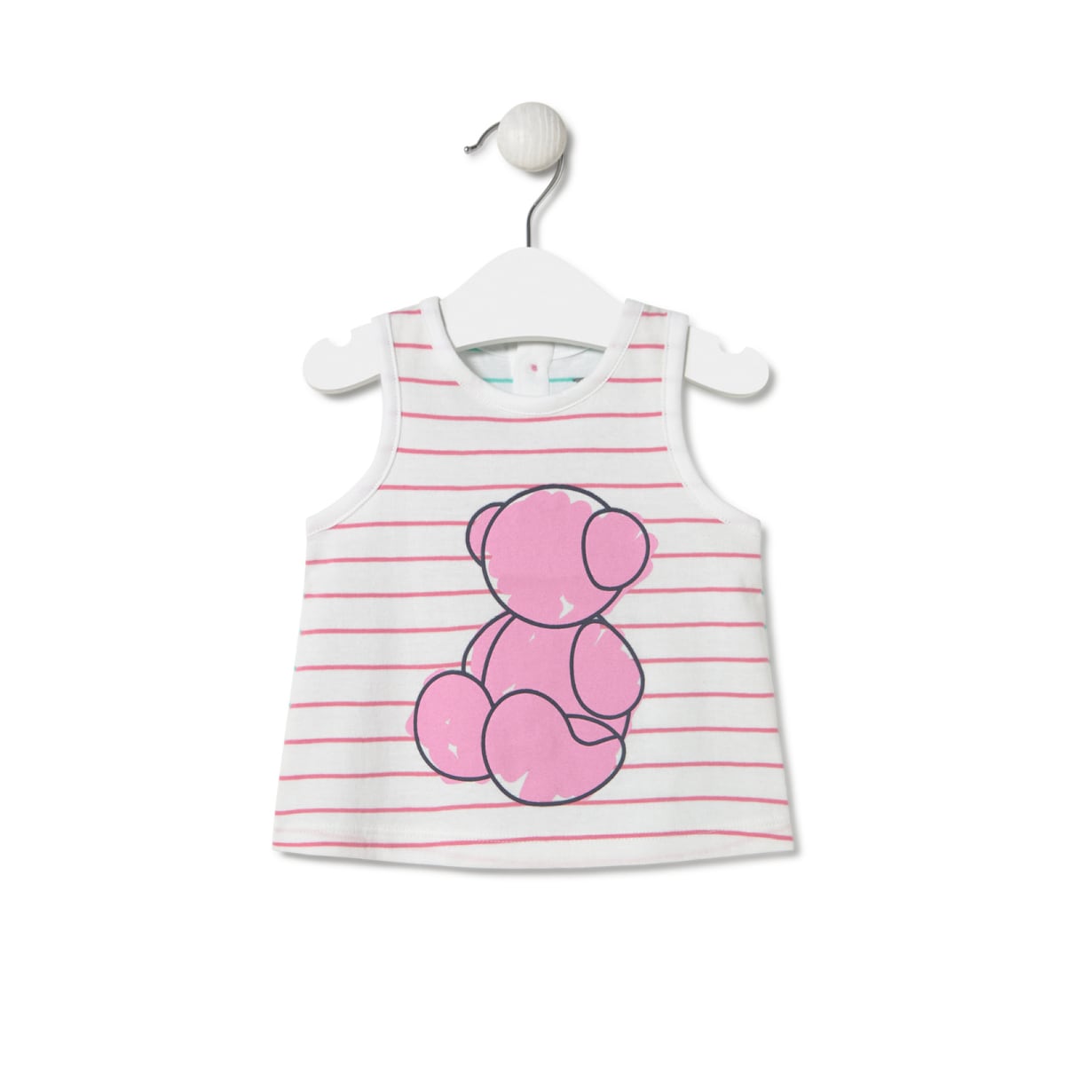 Stripy Bold Bear T-Shirt In Casual Unique