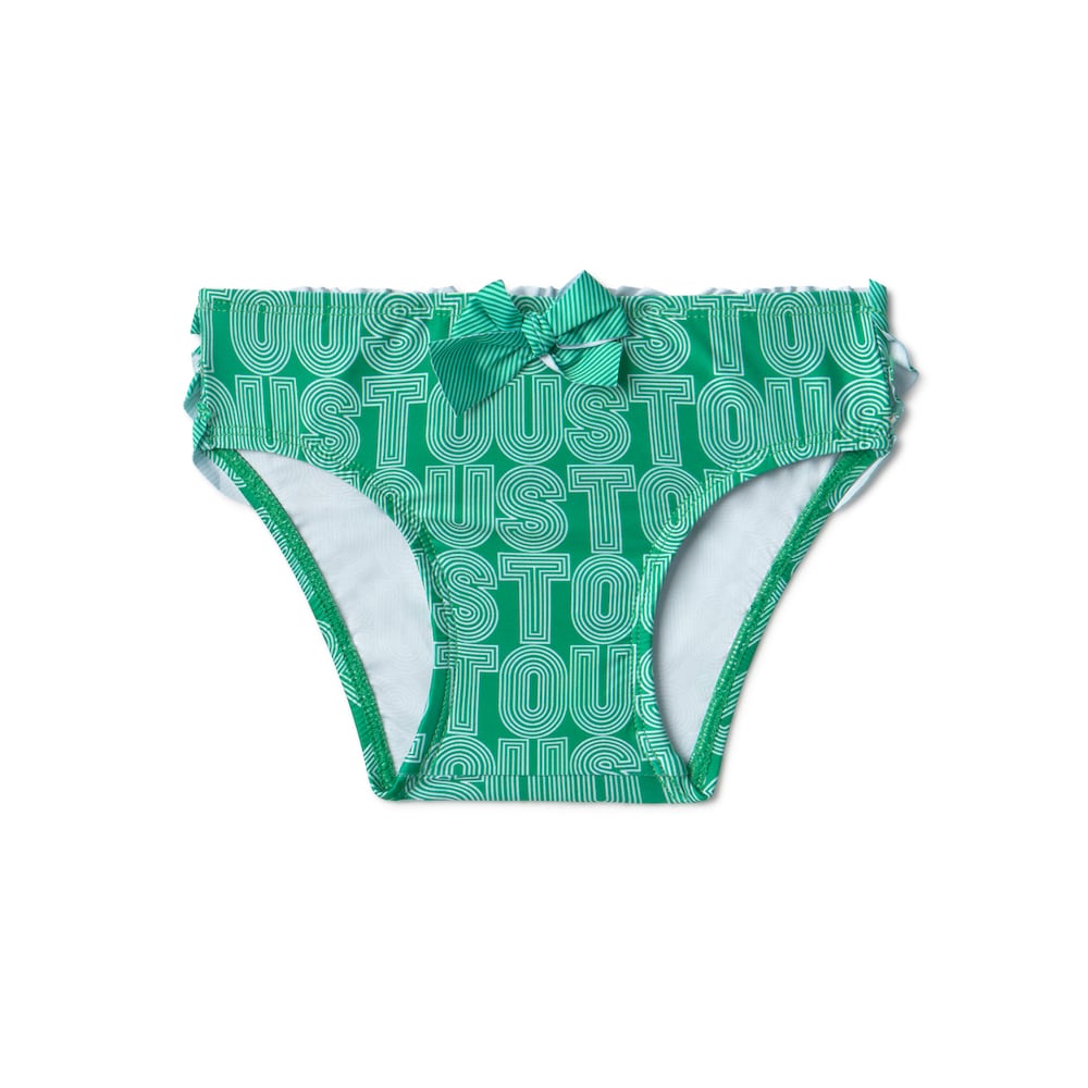Girls bikini bottoms in Line green